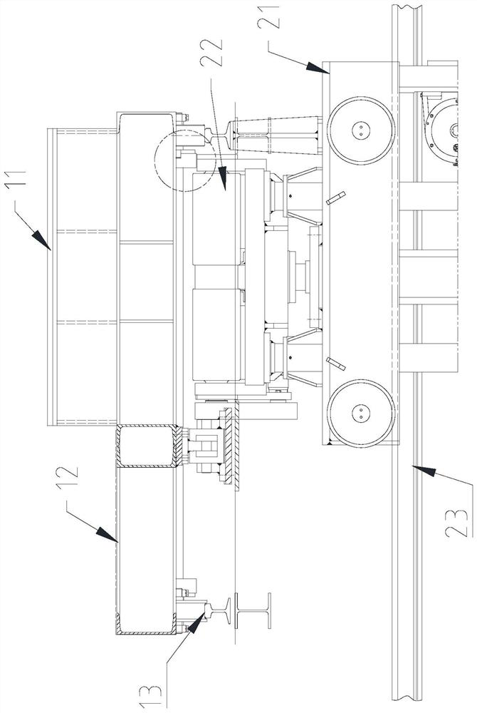 Material storage and feeding device, production equipment and control method for operating production equipment