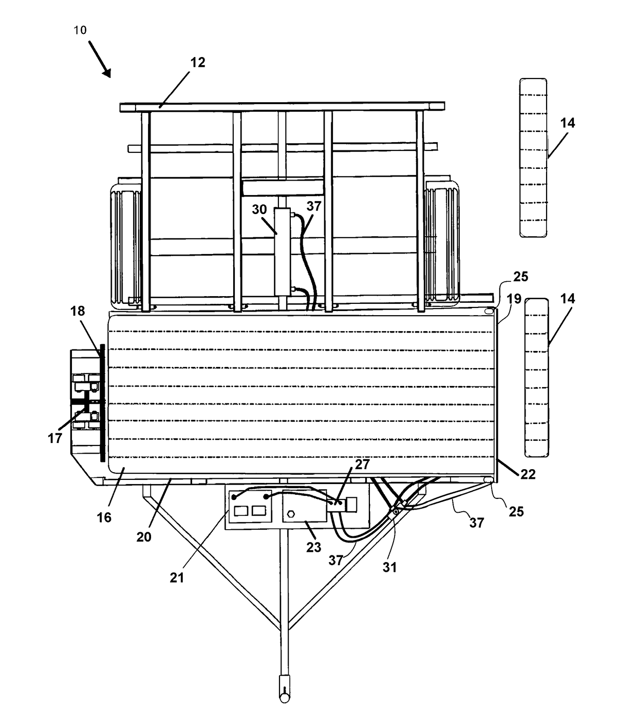 Hay bale shredder for feeding livestock