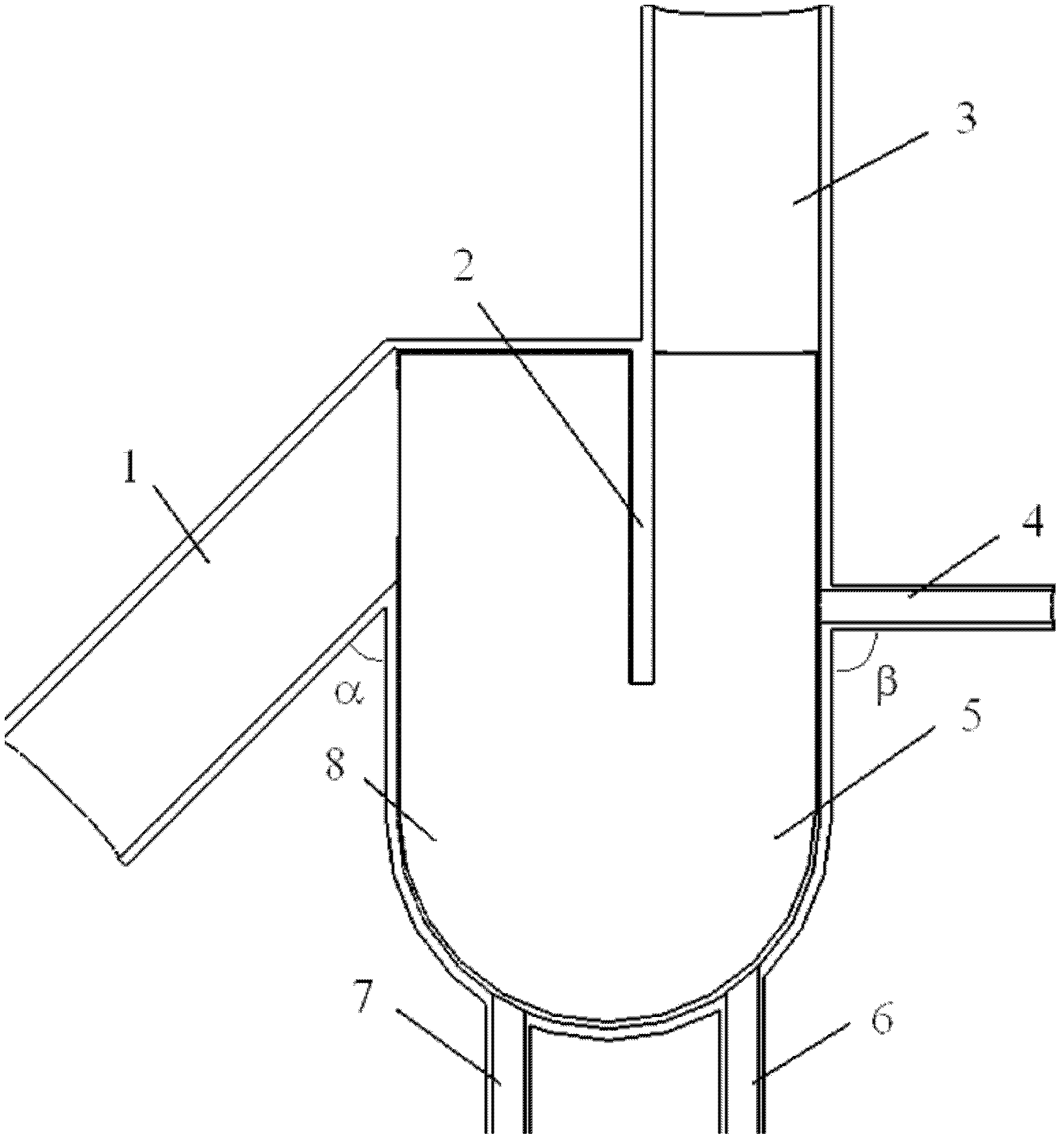 Circular-arc-shaped U valve material returning device for high-density circulating fluidized bed utilizing B-class particle