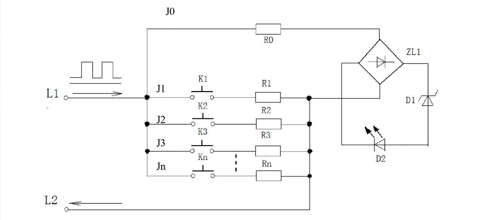 Circuit with two-wire system structure of manual button box for electric door