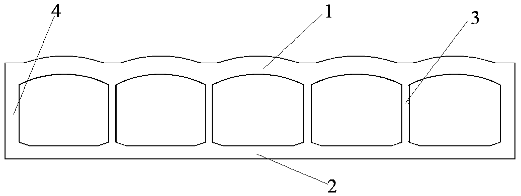 Construction method of multi-arch-shaped closed structure