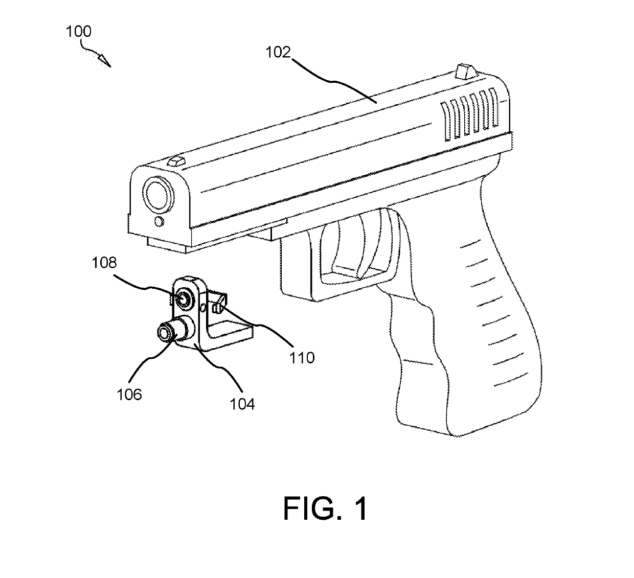 Detachable motion-activated recording means for firearms