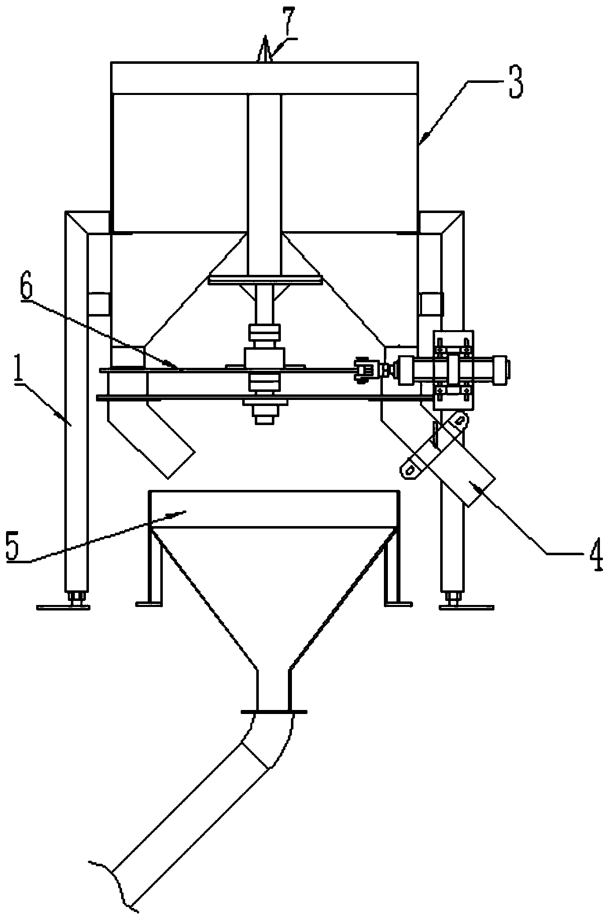 Granular material sample equipartition device and sampling system thereof