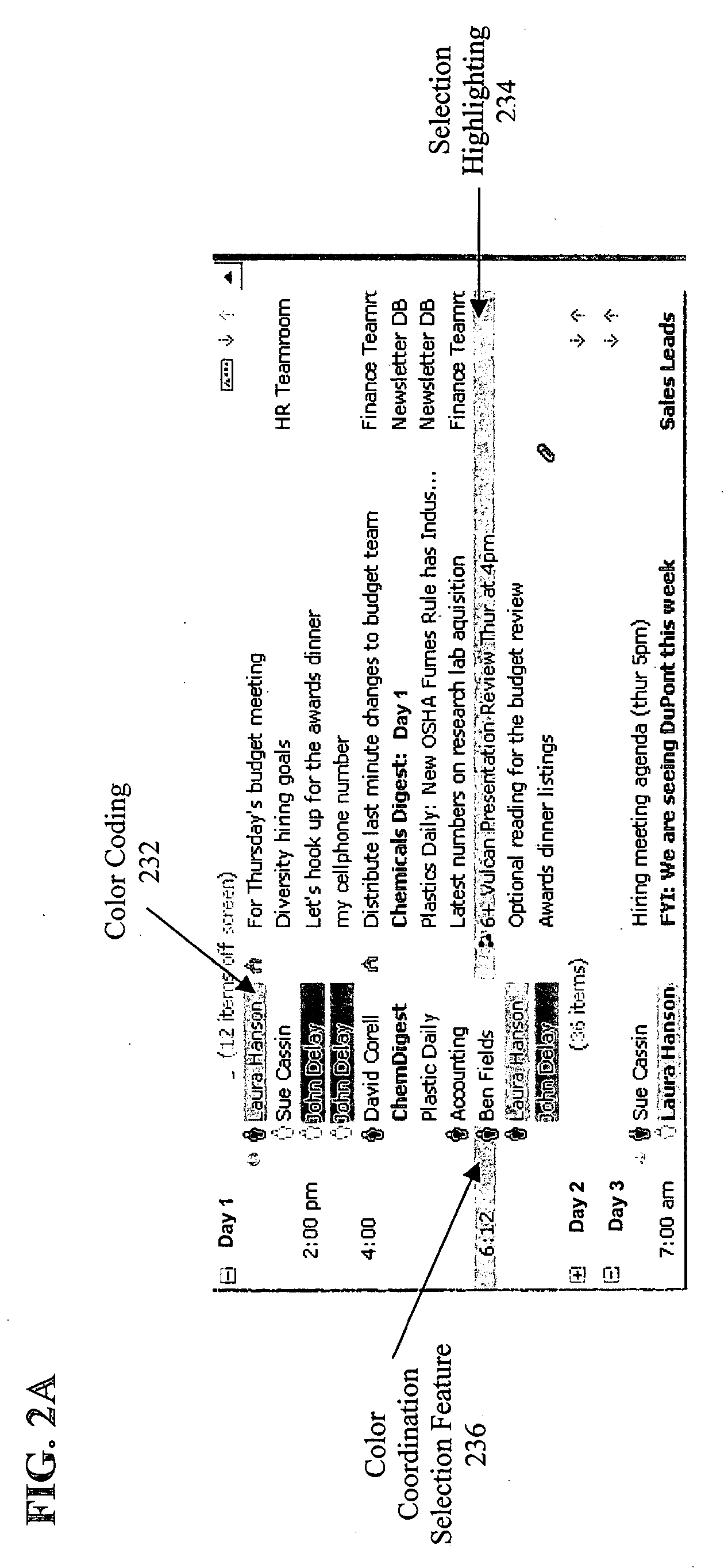 System and method for scrolling among categories in a list of documents