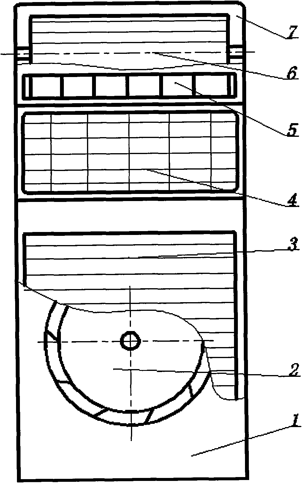 Mate blower of chest-type air conditioner and use method thereof
