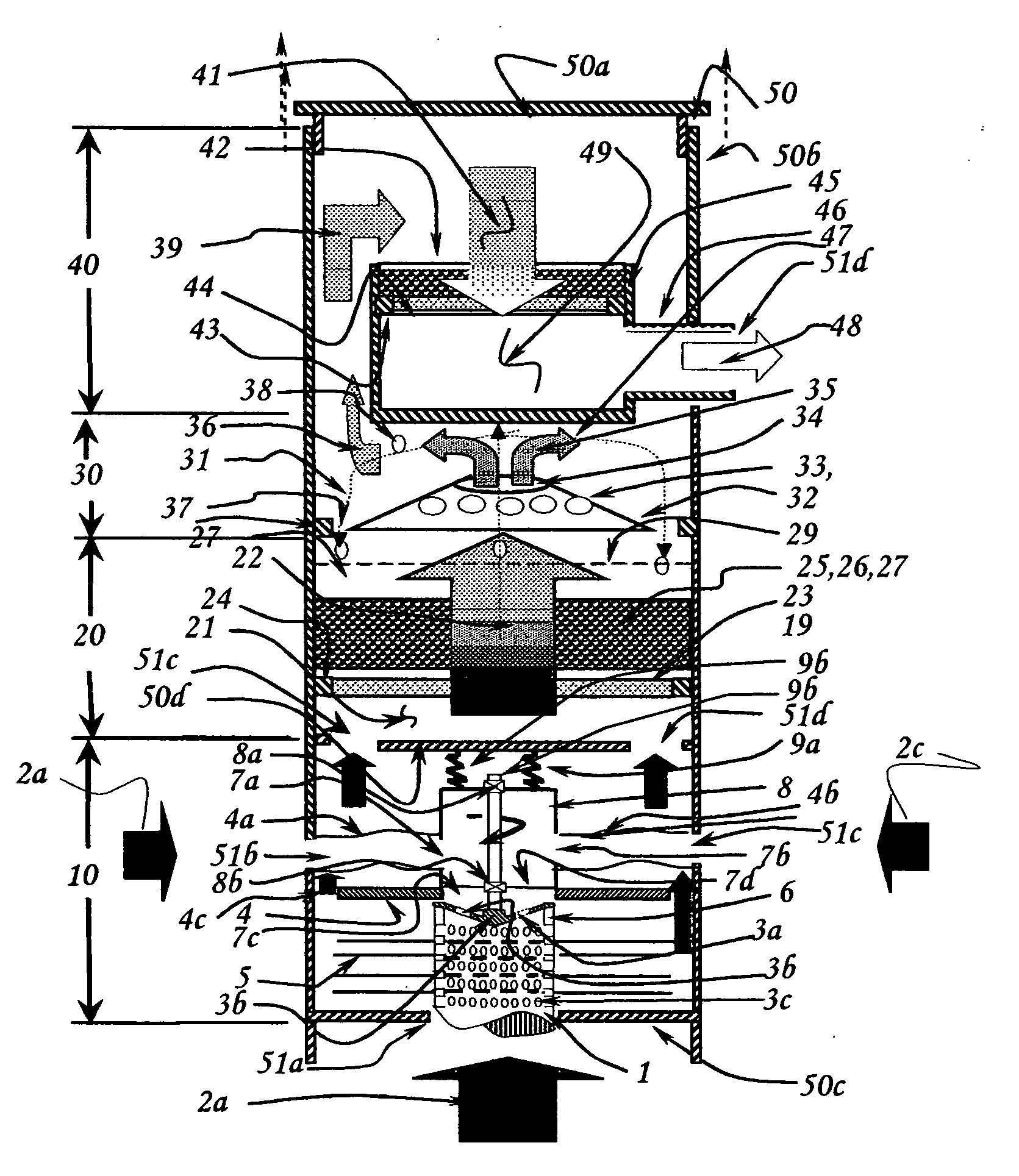 Method and apparatus for pollution control of confined spaces