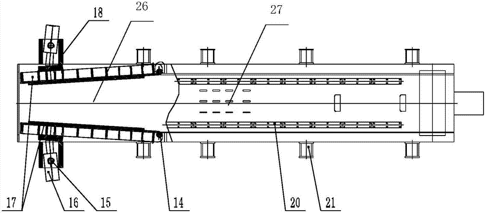 Continuous garbage compression dehydration device