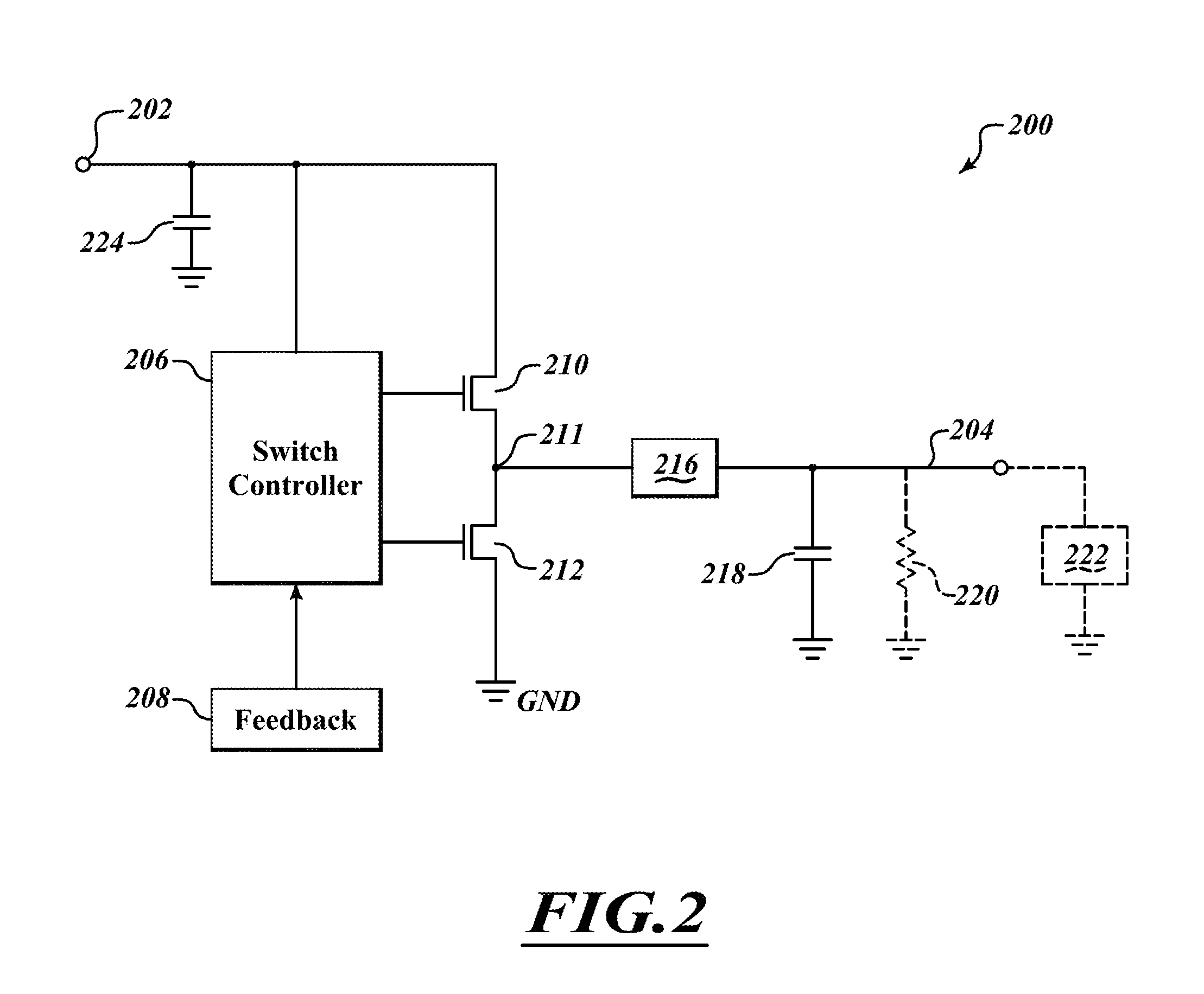 Power converter apparatus and method with compensation for light load conditions