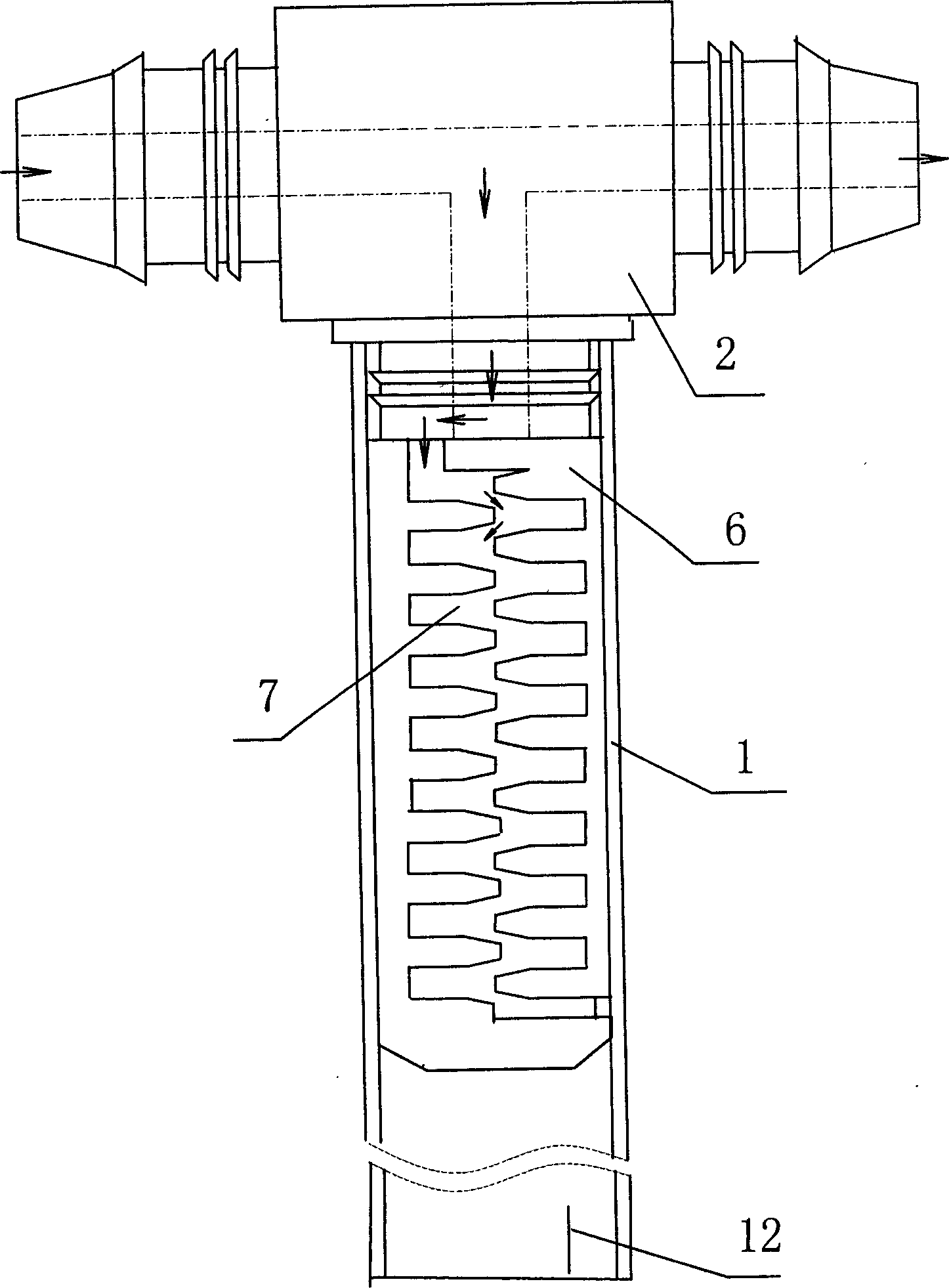 Flow-splitting and water-seeping device, flow-splitting subirrigation device and subirrigation method