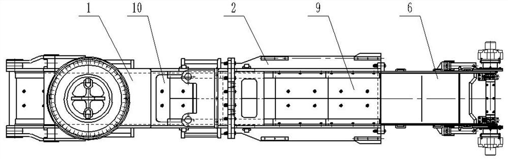 Heading machine body integrated with scraper conveying device
