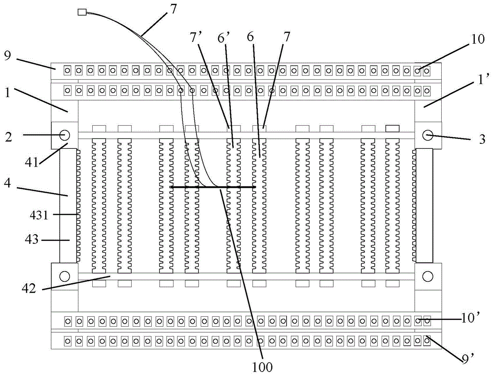 A cable connection device and connection method for circuit board ion migration test