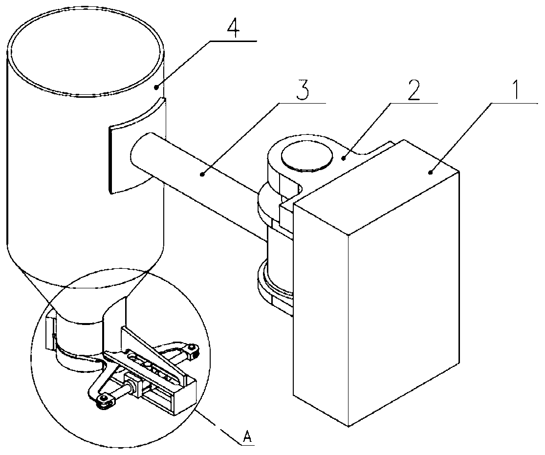 Electric arc furnace sand filling device