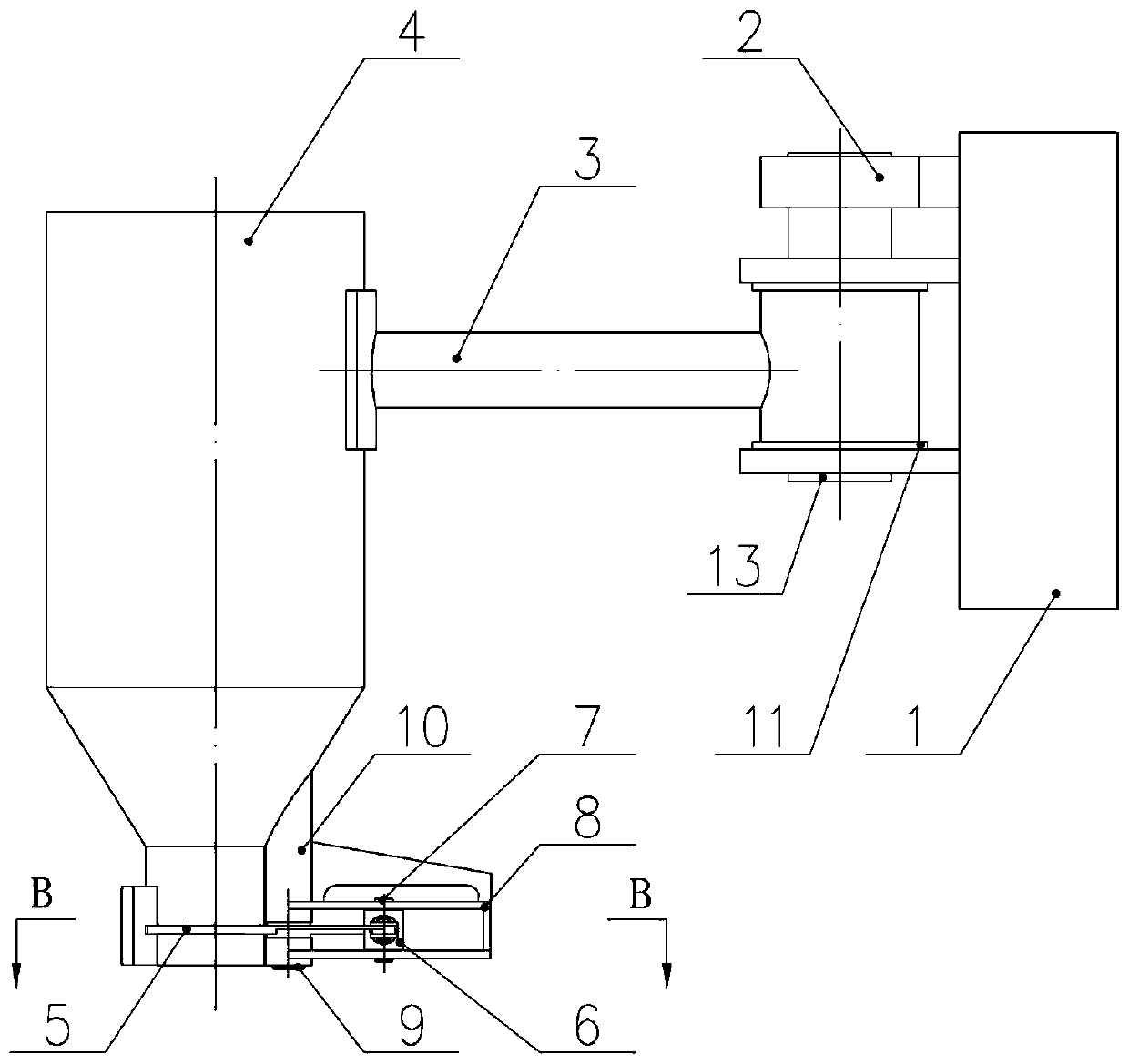 Electric arc furnace sand filling device