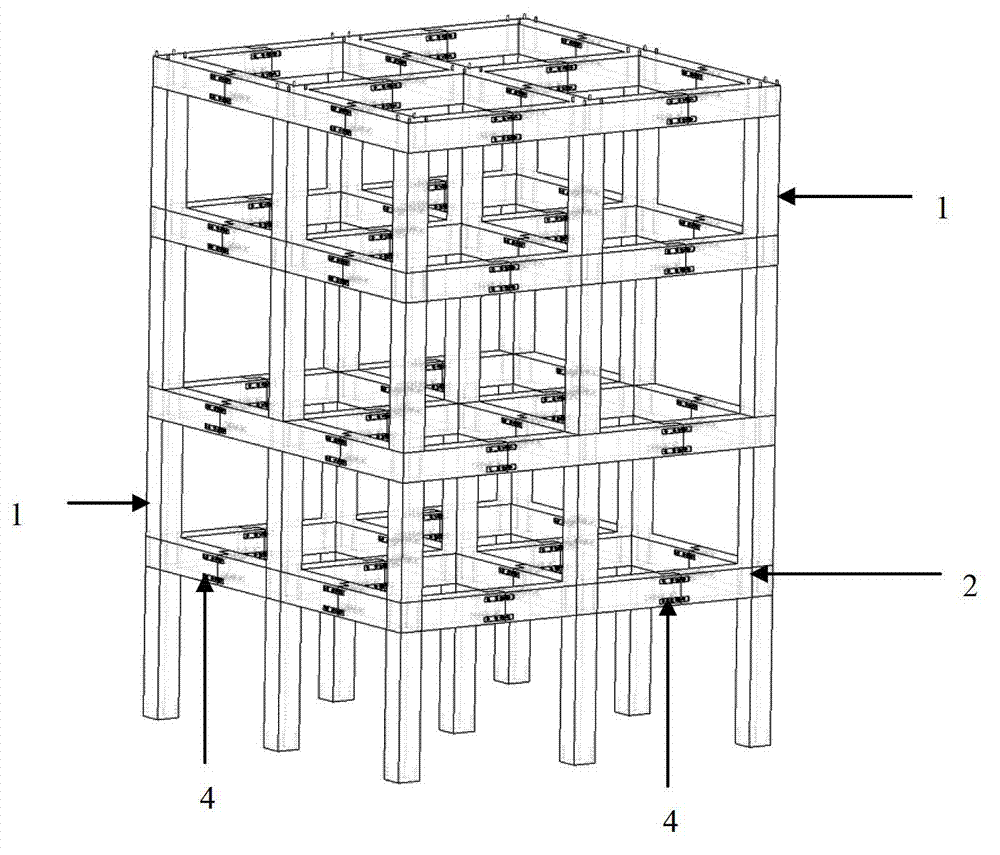 Prefabricated reinforced concrete frame structure system