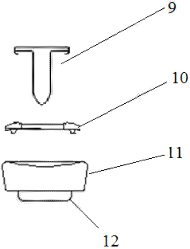 Super-thin snap fastener base device