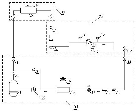 An air-cooled fluorine pump air conditioning system and its control method