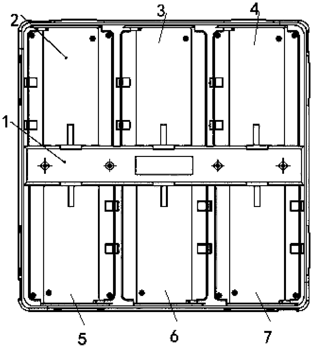 Antistatic material tray for electric energy meter