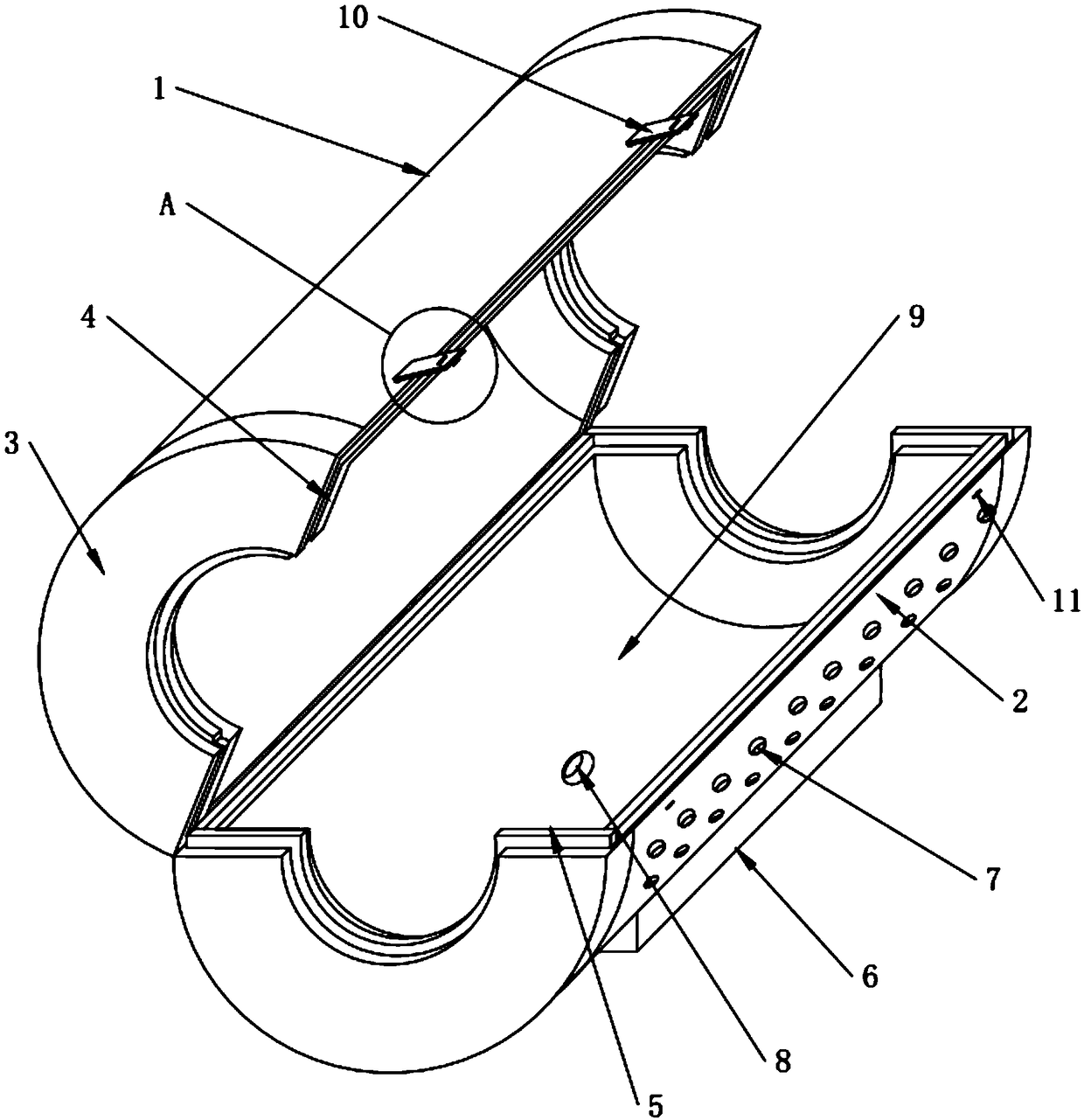 Automatic overheating prompt device of high-voltage lead joint