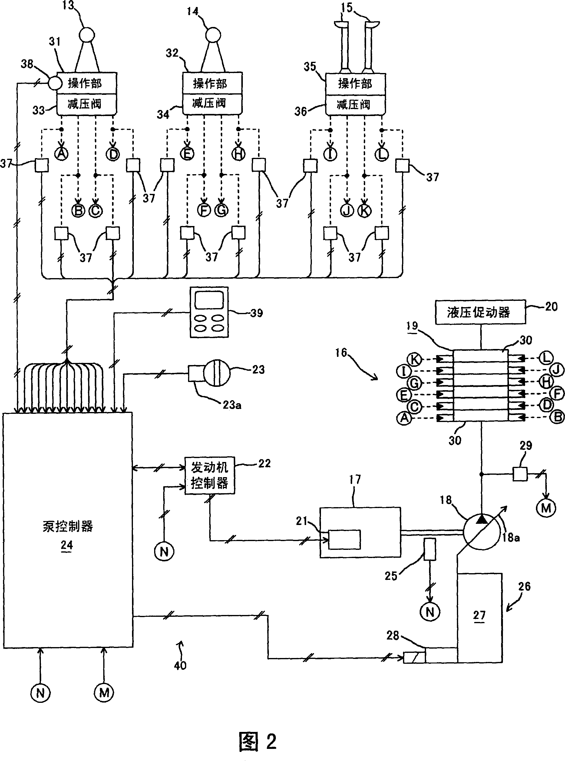 Hydraulic drive apparatus of work machine