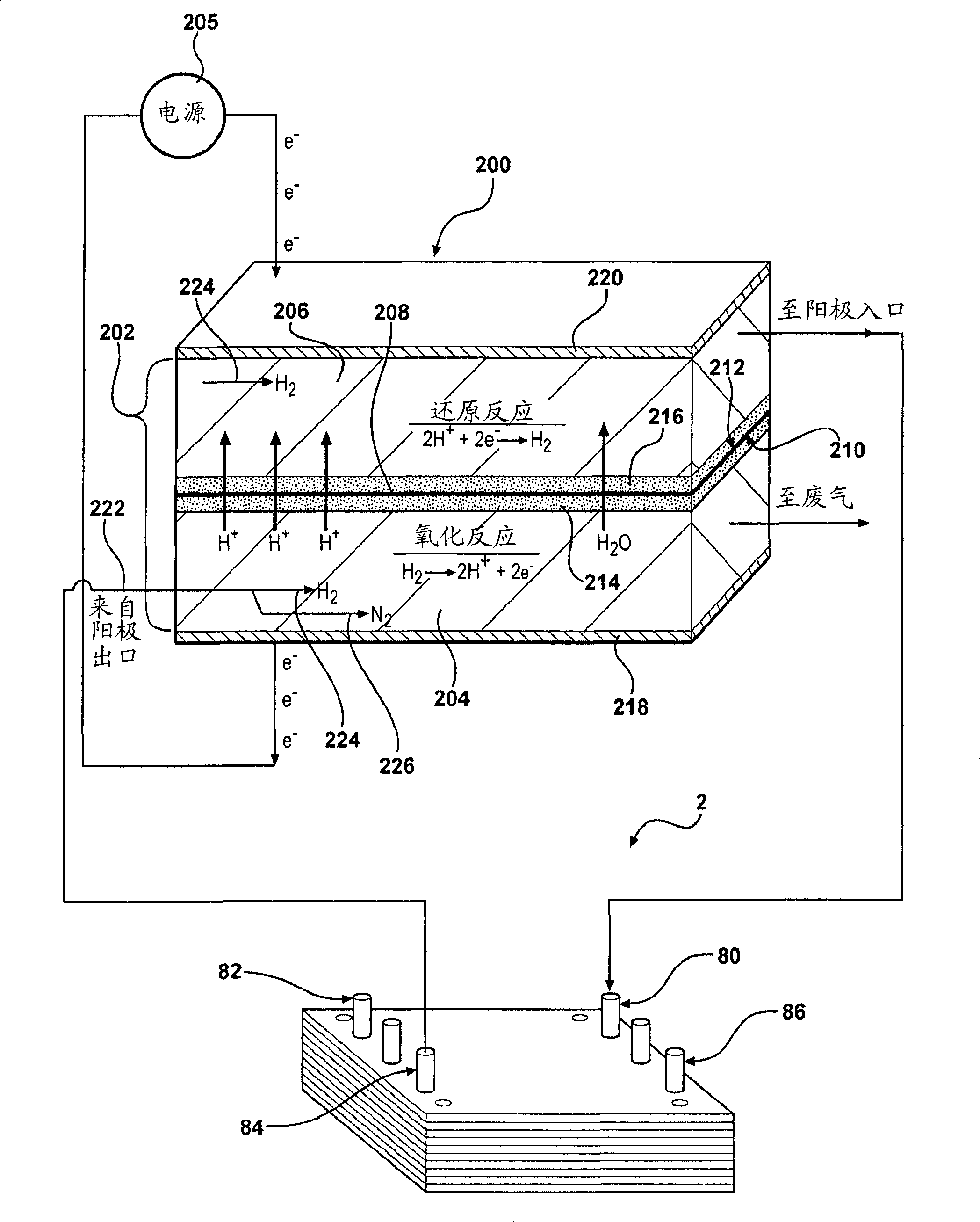 Recovery of inert gas from a fuel cell exhaust stream