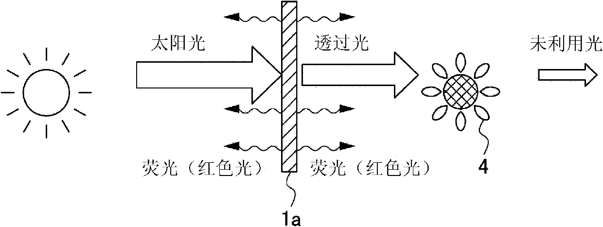 Farm crop cultivation method using fluorescent emitting material and material to be used therein