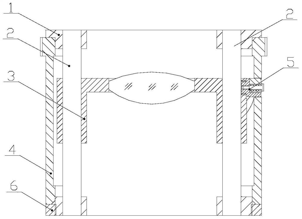 A unilateral positioning cam drive mechanism for continuous zoom lens