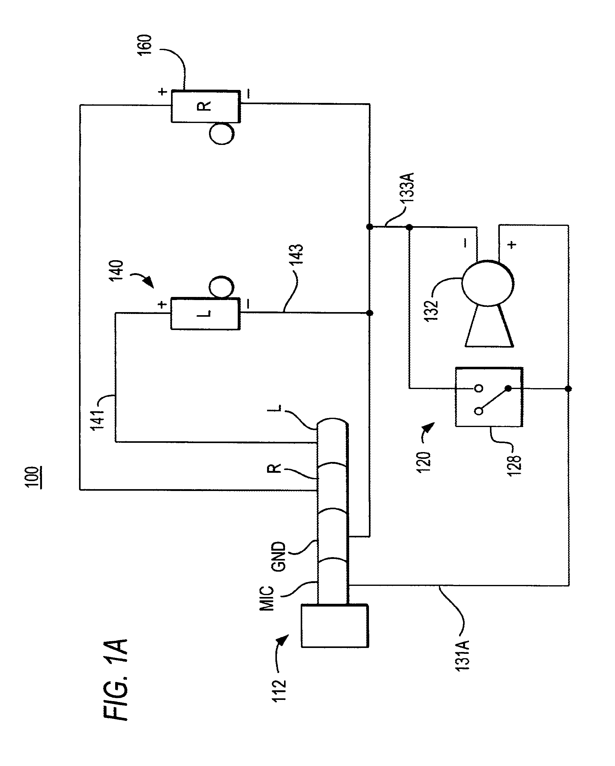 Wired headset with integrated switch