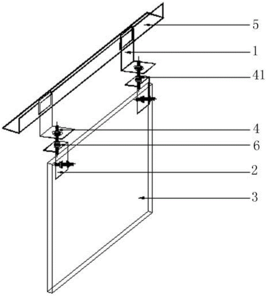 Hanging mounting structure for smoke glass