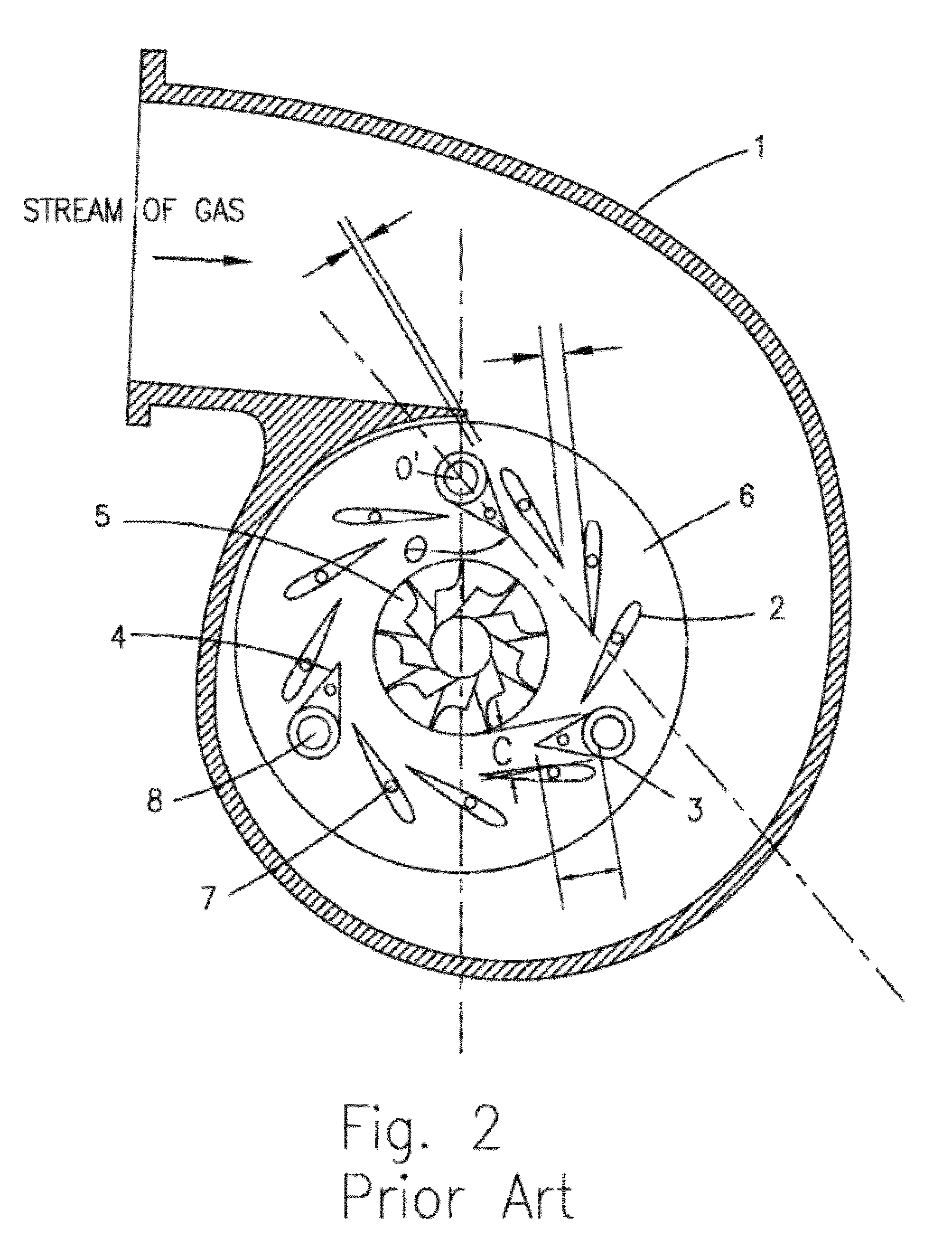 Variable geometry vane ring assembly with stepped spacer