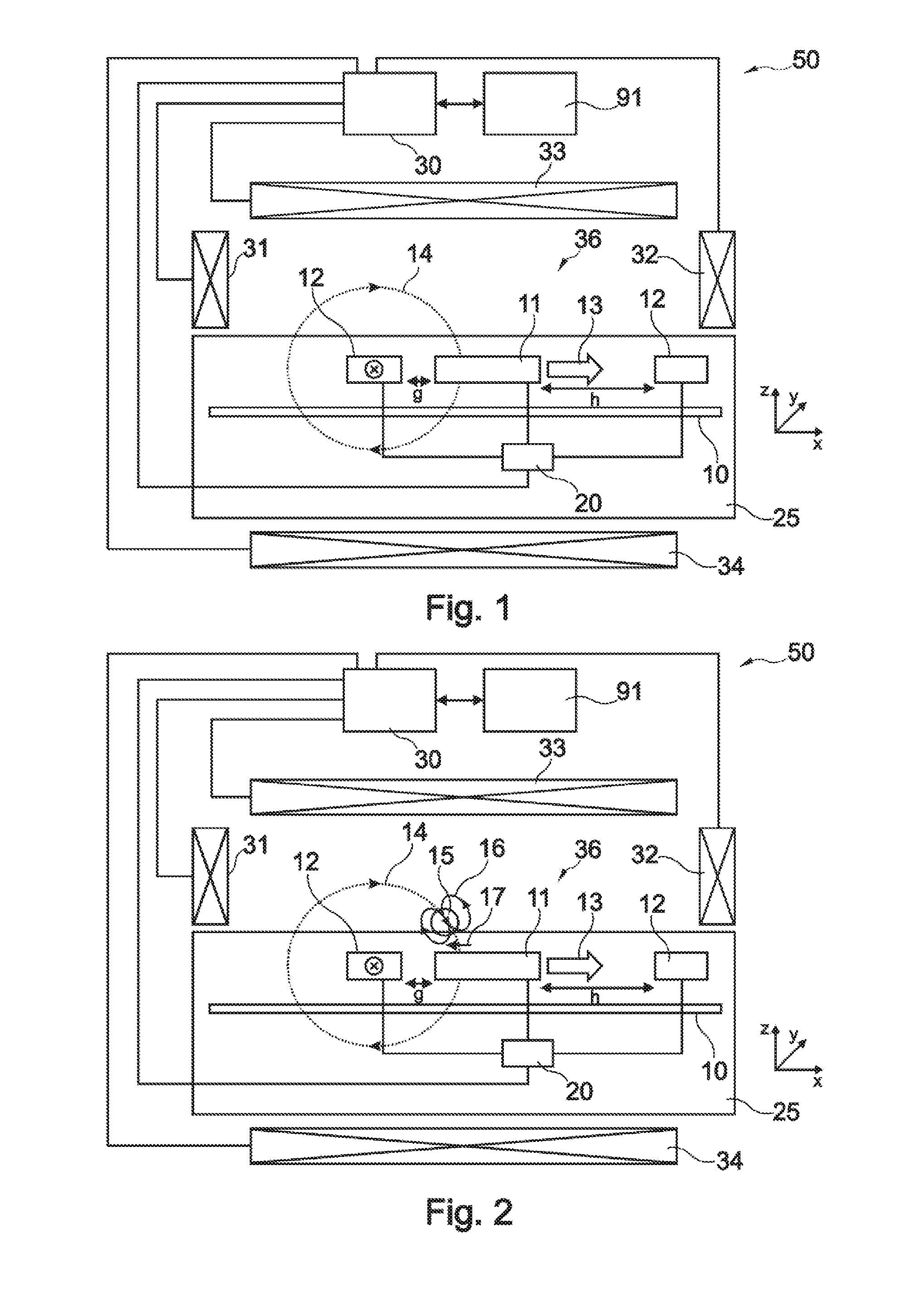 Sensor device for and a method of sensing magnetic particles