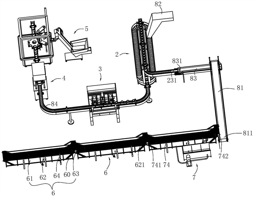 Automatic production device for pickled Chinese cabbages