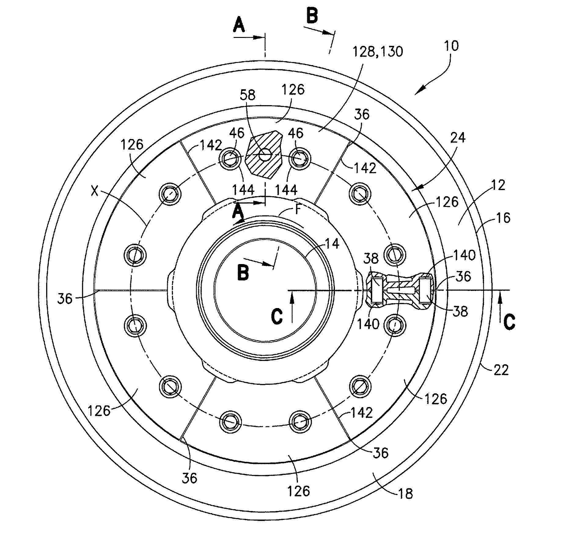 Brake disc assembly for a wheel