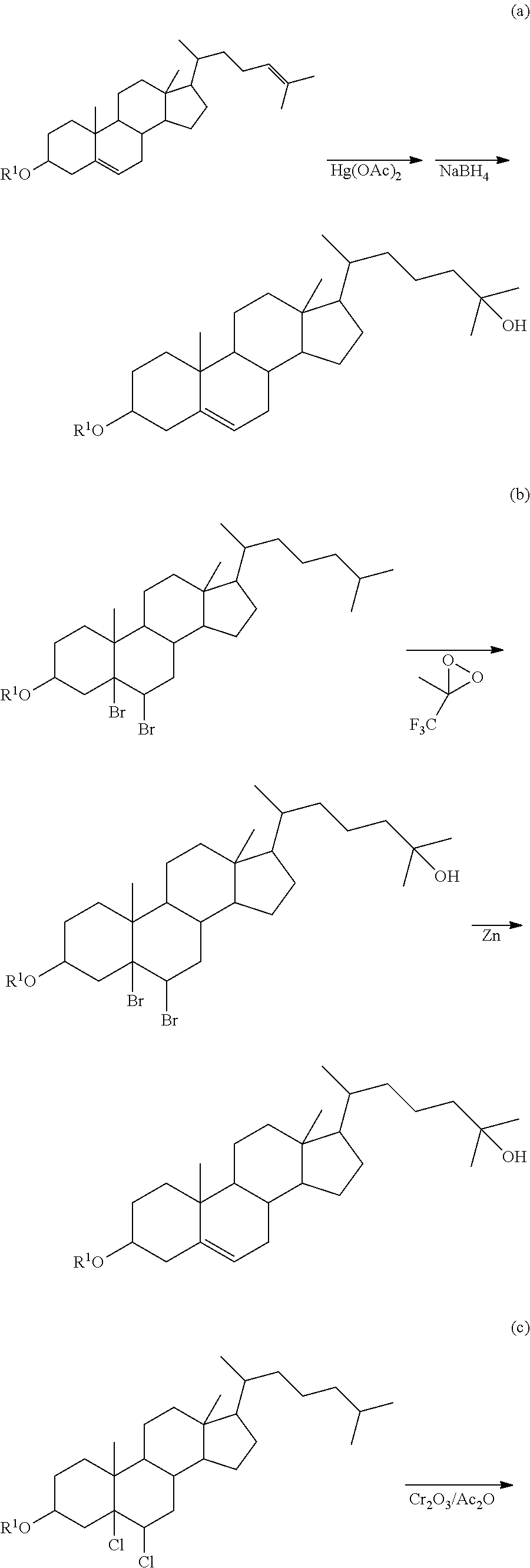 Method of synthesizing 25-hydroxy cholesterol