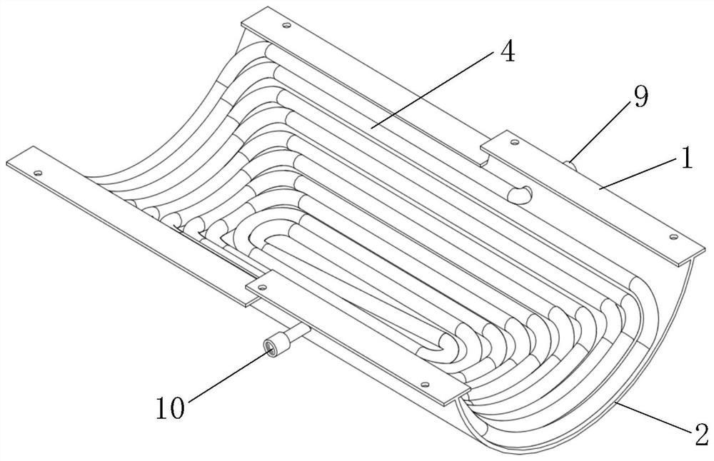 Annular water-cooling protection plate and manufacturing method thereof