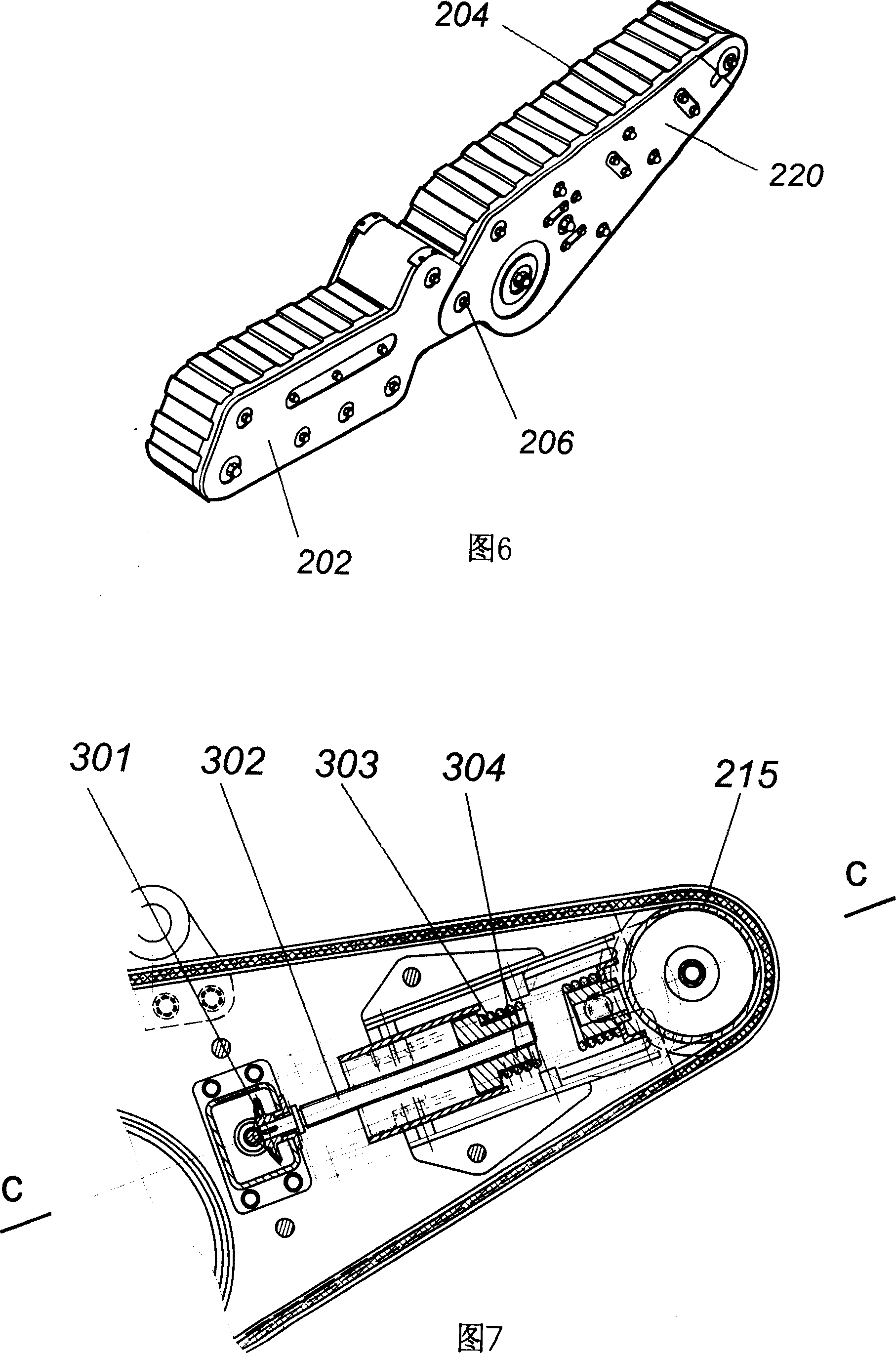 Track-mounted waling device and stair-climbing chair adopting the device