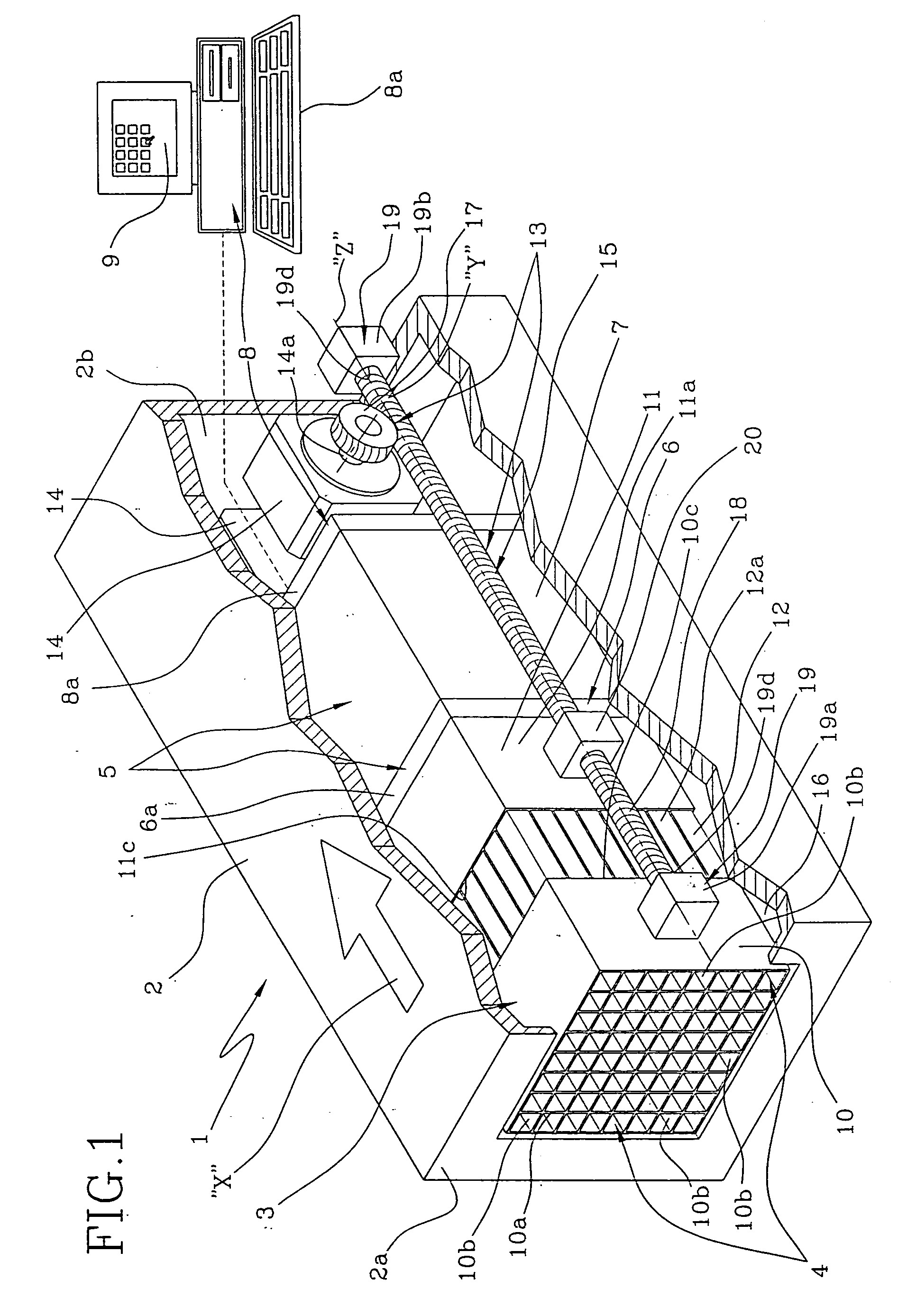 Scintigraphic device with avriable resolution