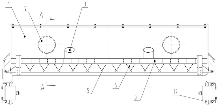 A gas-liquid two-phase flushing nozzle and sanitation vehicle