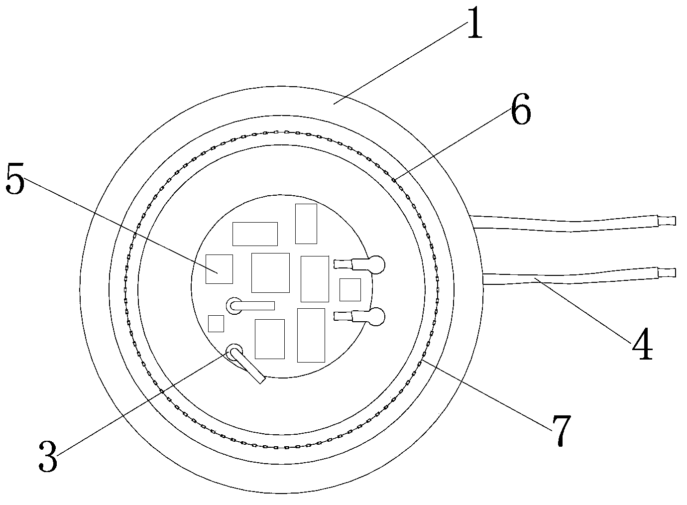 Power supply installation structure of light-emitting diode (LED) lamp