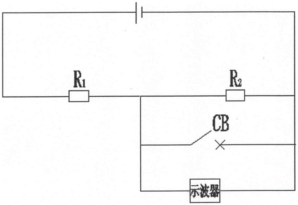 Circuit breaker oscillation testing device and testing method thereof