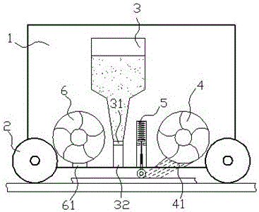 Road reflective layer adding device