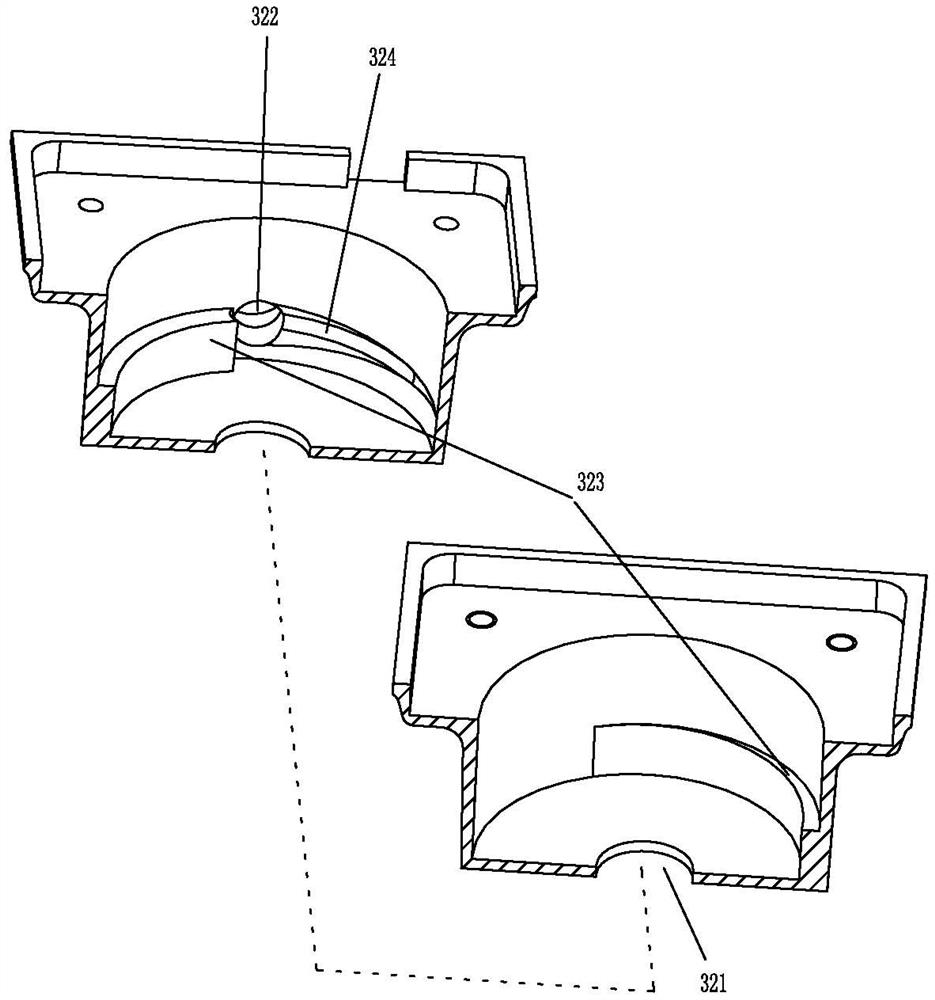 Liquid cooling pump cavity flow channel structure and liquid cooling pump