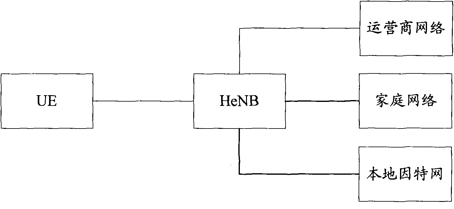 Evolutionary Home NB local network type processing method and device
