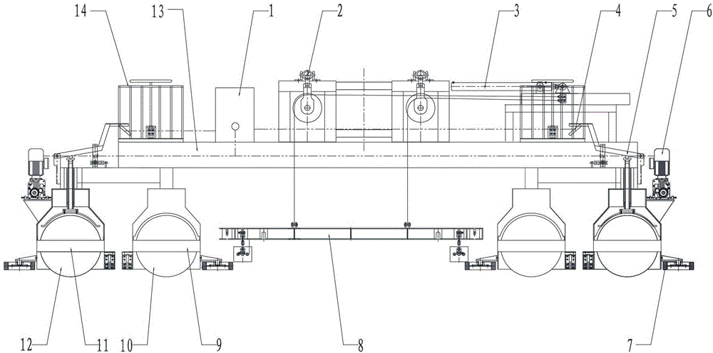 Construction vehicle for plate-type ballastless track plate