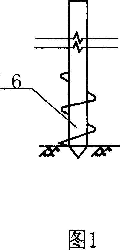 Simple construction method of screw pile