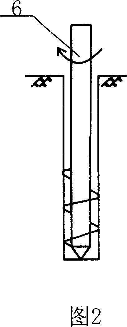 Simple construction method of screw pile