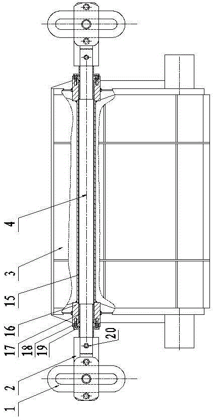 Self-balancing shaft bucket type continuous hoisting system hopper