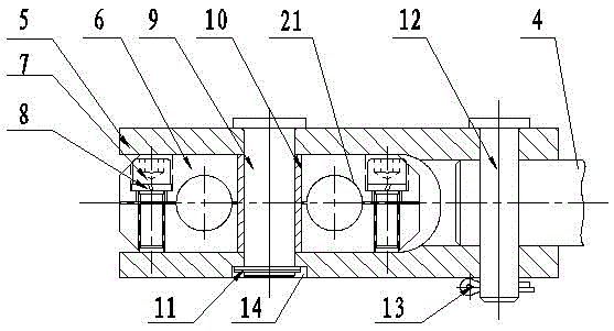 Self-balancing shaft bucket type continuous hoisting system hopper