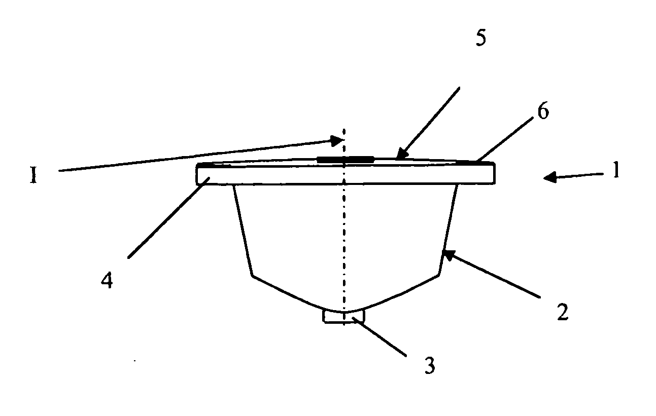 Capsule for the preparation of a beverage comprising an identification code