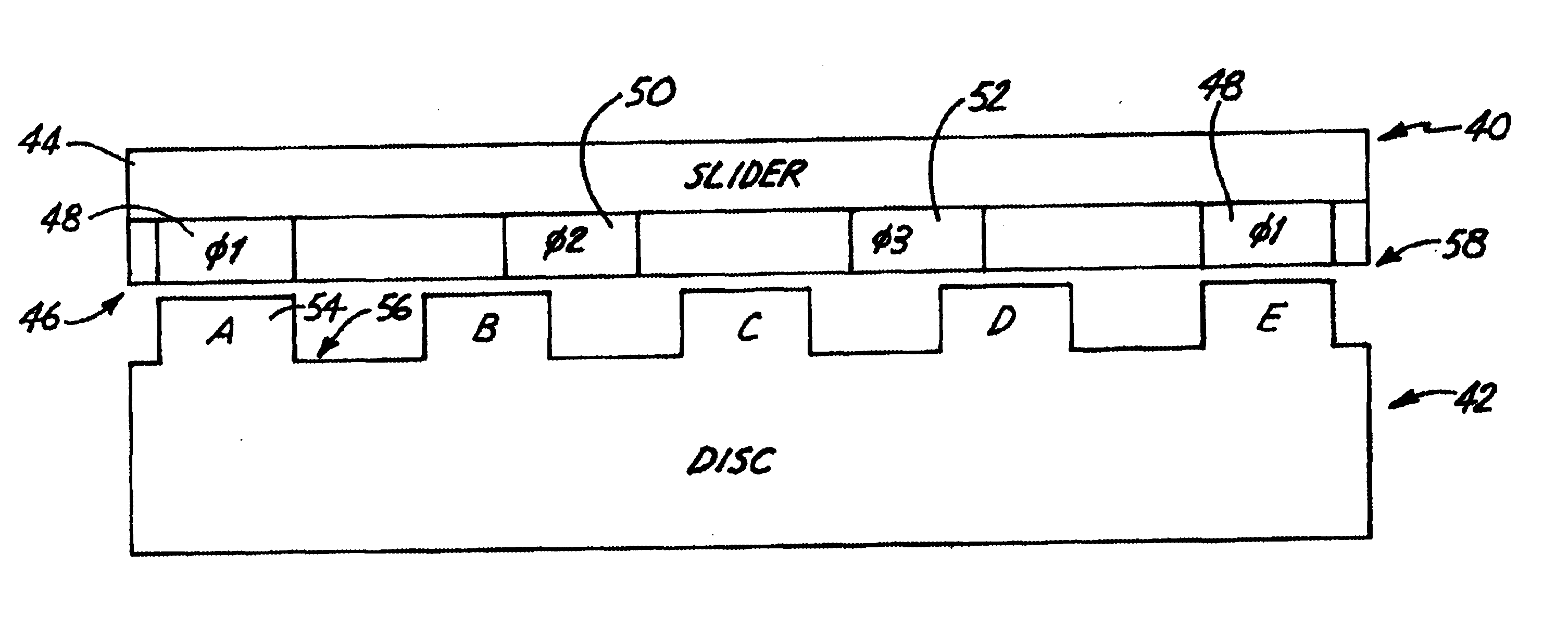 Electrostatic track following using patterned media