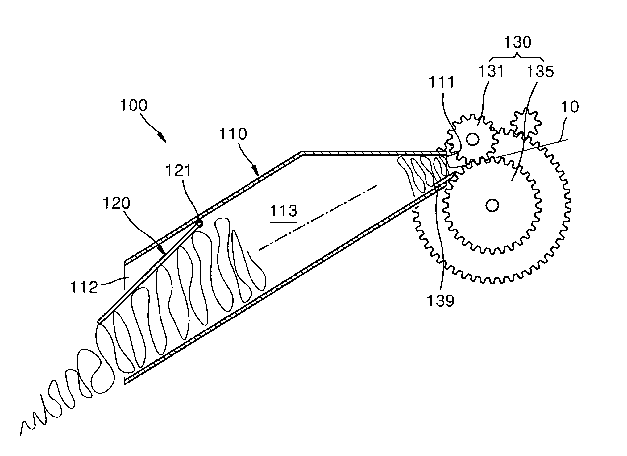 Apparatus for and method of discharging tape